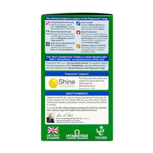 Pregnancy supplement box back panel with benefits highlights and Vitabiotics details