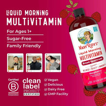MaryRuths Liquid Morning Multivitamin for ages 1+, sugar-free bottle and box