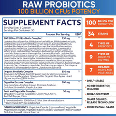 Wholesome Wellness 100 Billion Cfu- Dr. Approved Probiotics for Unisex,30 Capsules