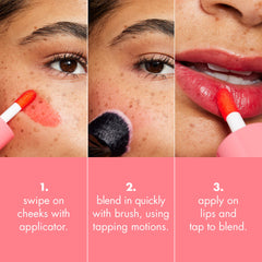 Elf Sheer For It Blush Tint, tinta versátil para labios y mejillas, para un toque de color natural y duradero, vegano y libre de crueldad animal, rellena