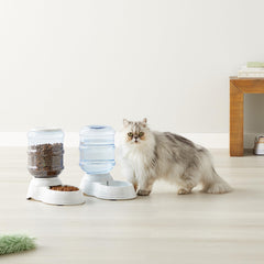 Gravity Pet Food Feeder and Water Dispenser Bundle, Small (1-Gallon Capacity)