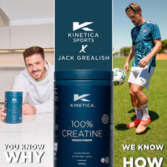 Kinetica 100% Creatine Monohydrate Powder, 147 Servings, Creapure Creatine. Nutritional Supplements, Vegan & Gluten Free