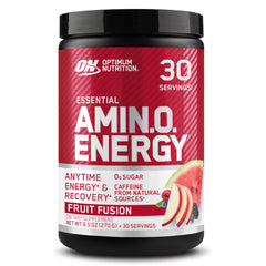 Optimum Nutrition (ON) Amino Energy - Pre Workout With Green Tea, Bcaa, Amino Acids, Keto Friendly, Green Coffee Extract, 0 Grams of Sugar, Anytime Energy Powder - Fruit Fusion, 270 G, 30 Servings