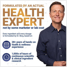 Marketing card for a vitamin supplement formulated by a health expert
