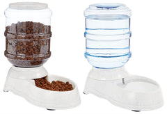 Gravity Pet Food Feeder and Water Dispenser Bundle, Small (1-Gallon Capacity)