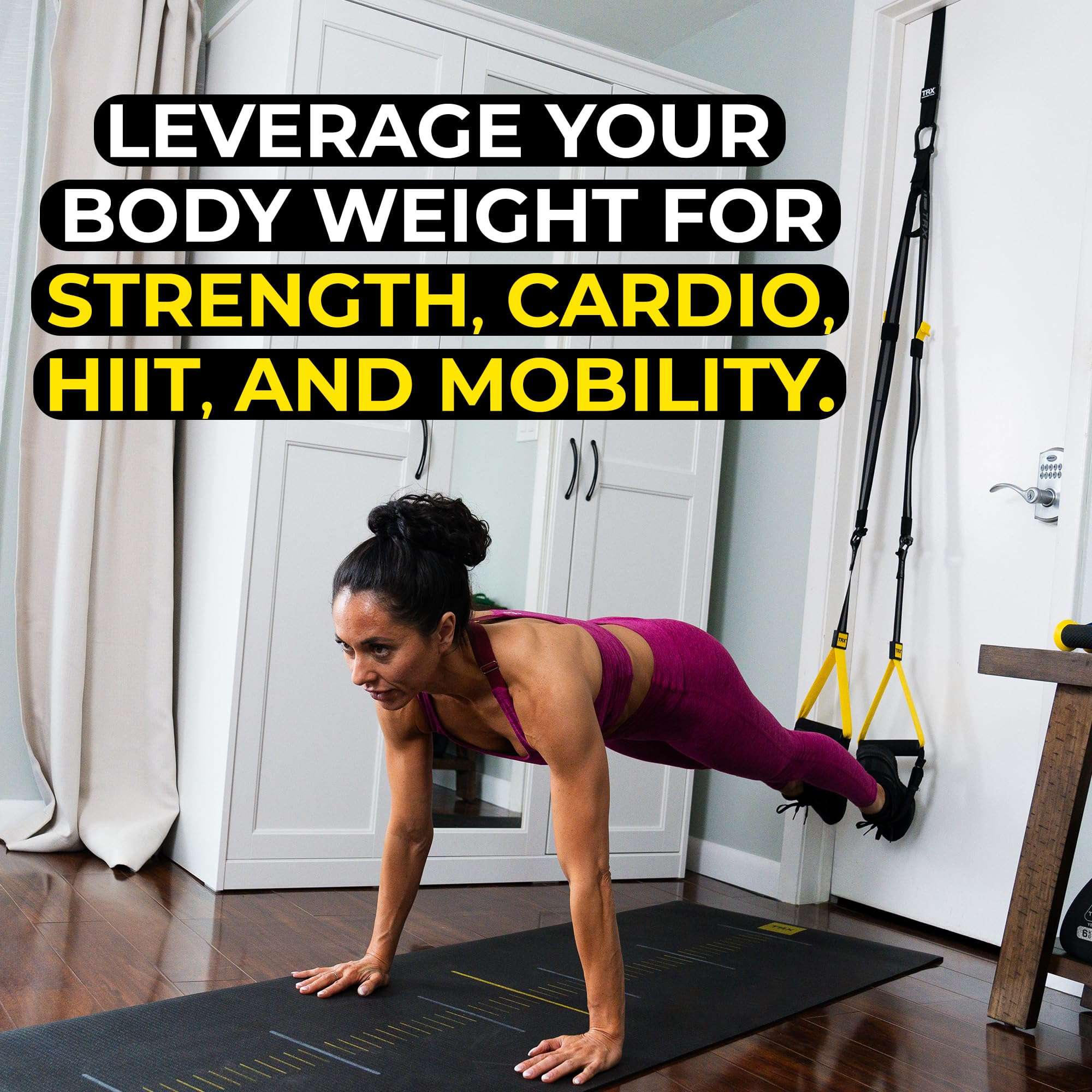 TRX ALL-IN-ONE Suspension Training: Bodyweight Resistance System | Full Body Workouts for Home, Travel, and Outdoors | Build Muscle, Burn Fat, Improve Cardio | Free Workouts Included