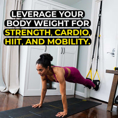 TRX ALL-IN-ONE Suspension Training: Bodyweight Resistance System | Full Body Workouts for Home, Travel, and Outdoors | Build Muscle, Burn Fat, Improve Cardio | Free Workouts Included