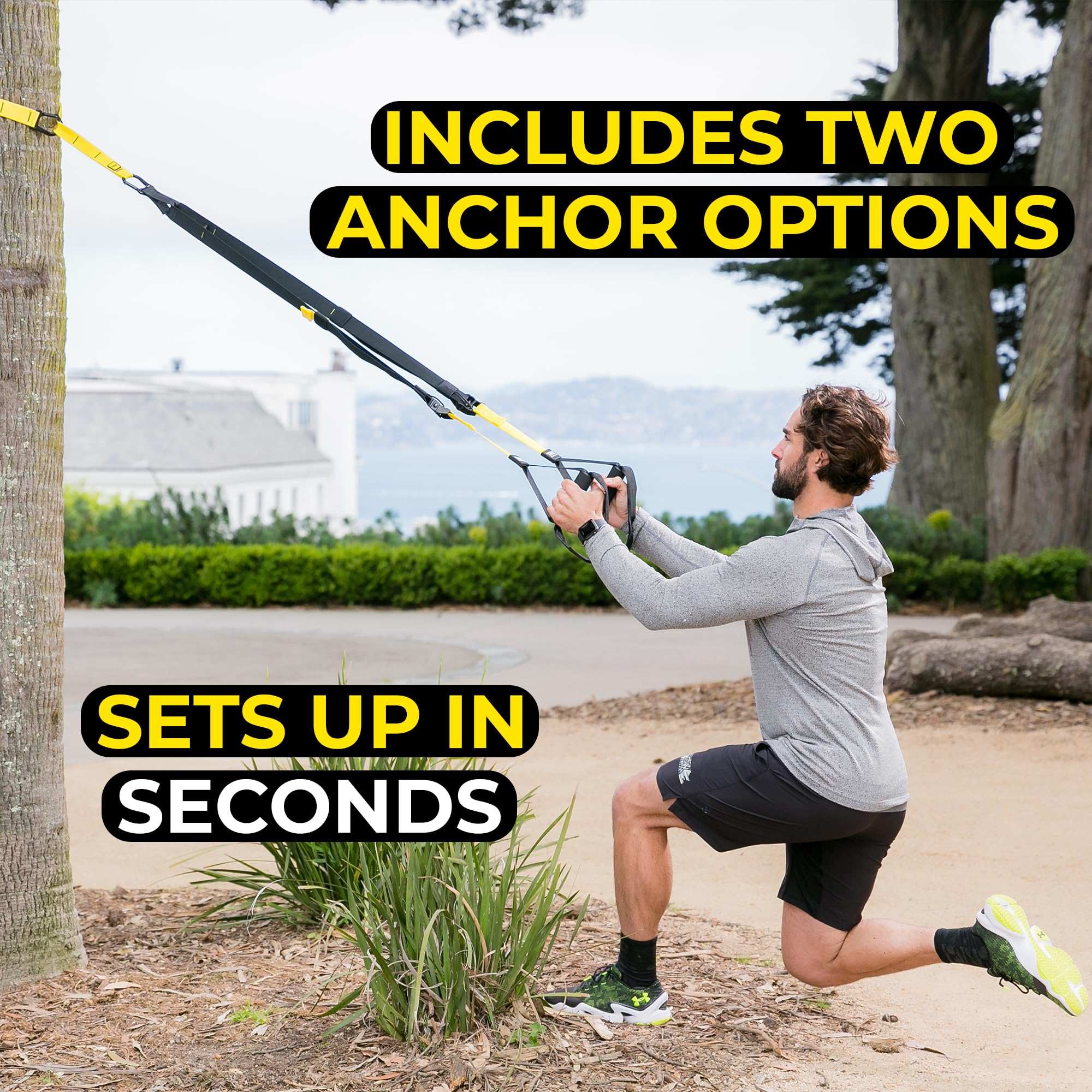 TRX ALL-IN-ONE Suspension Training: Bodyweight Resistance System | Full Body Workouts for Home, Travel, and Outdoors | Build Muscle, Burn Fat, Improve Cardio | Free Workouts Included