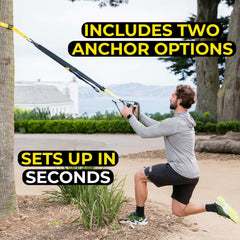 TRX ALL-IN-ONE Suspension Training: Bodyweight Resistance System | Full Body Workouts for Home, Travel, and Outdoors | Build Muscle, Burn Fat, Improve Cardio | Free Workouts Included