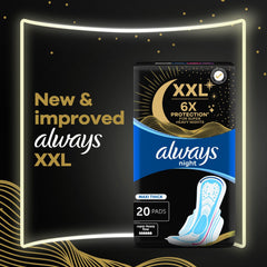 Always night Longest and widest pad,Maxi Thick XXL,20 pads.