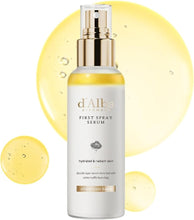 White and gold spray serum bottle with pump, d'Alba First Spray Serum