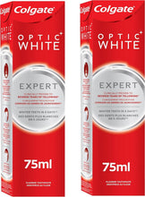Colgate Optic White Expert whitening toothpaste, two 75ml boxes