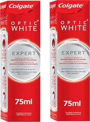 Colgate Optic White Expert Whitening Toothpaste, 2x75ml, 2 Pack