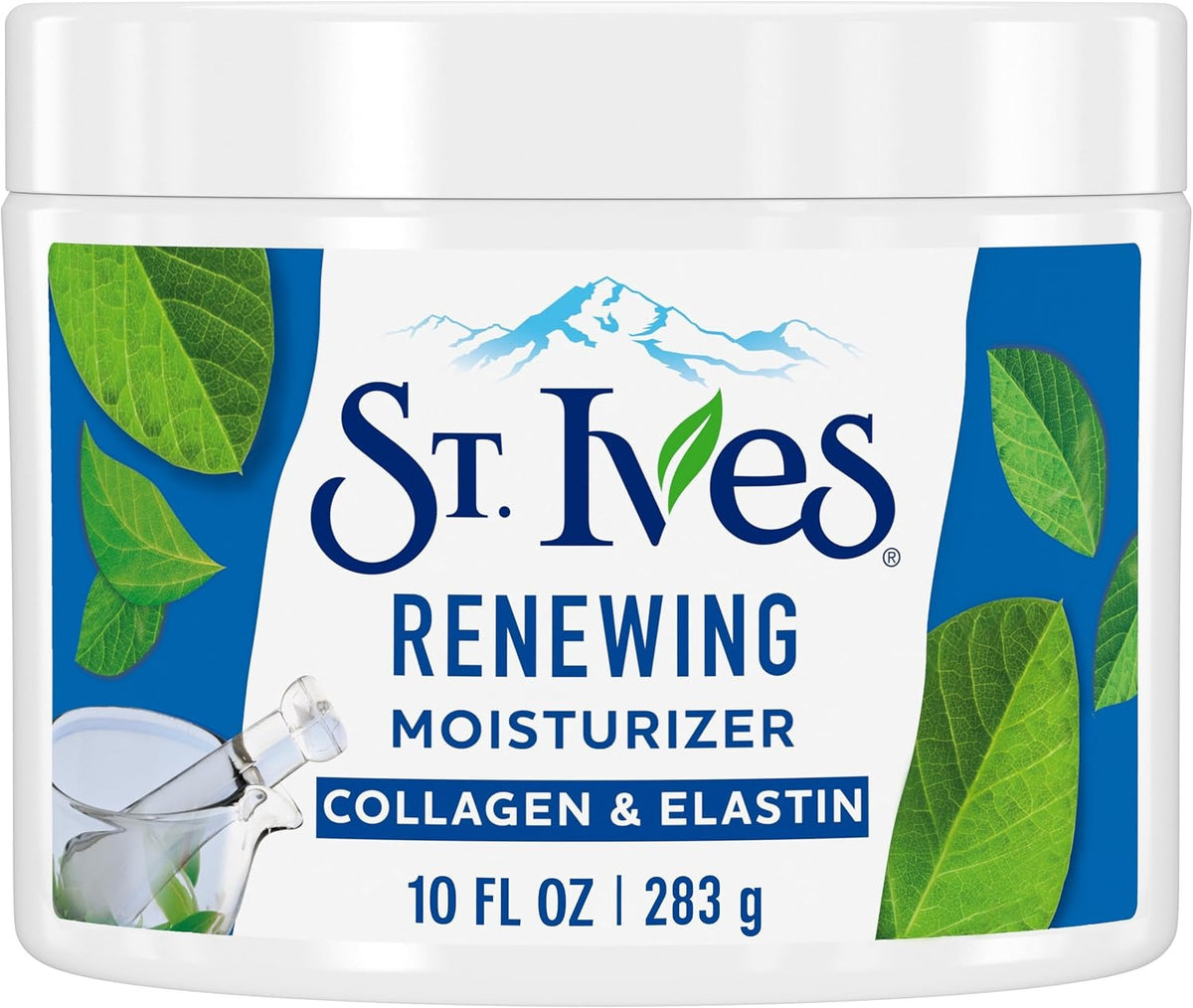 St. Ives Renewing Collagen & Elastin Moisturizer| Helps Renew Skin For Healthy & Youthful Glow| Moisturizer for Deeply Nourished Skin| Paraben-Free & Non-Greasy| Dermatologically Tested| 283 gm