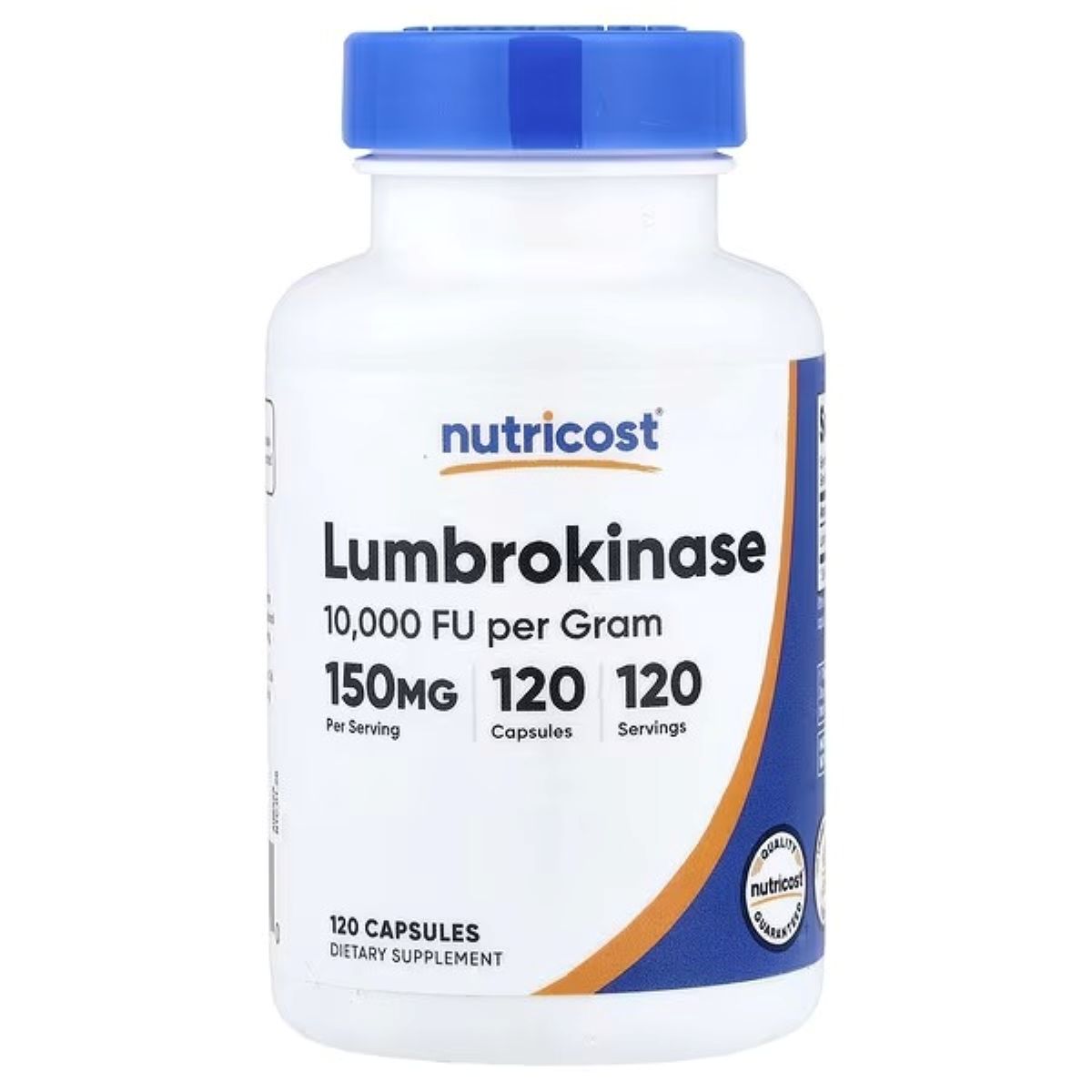 Nutricost Lumbrokinase Capsules, 150 mg, 120 Capsules – Enzyme-Based Supplement