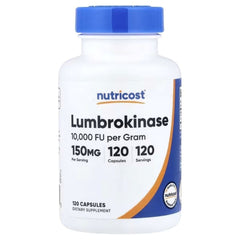 Nutricost Lumbrokinase Capsules, 150 mg, 120 Capsules – Enzyme-Based Supplement