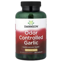 Swanson Vitamins, Odour Controlled Garlic, 500 mg, 200 Capsules