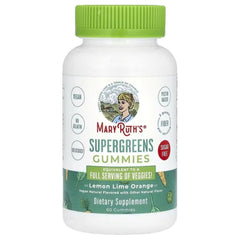 MaryRuth's Supergreens Gummies, Sugar-Free, Lemon Lime & Orange Flavor, 60 Vegan Gummies