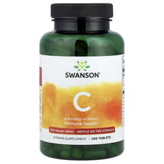 Swanson Vitamins Buffered Vitamin C – 250 Tablets | Gentle Immune Support & Antioxidant Supplement