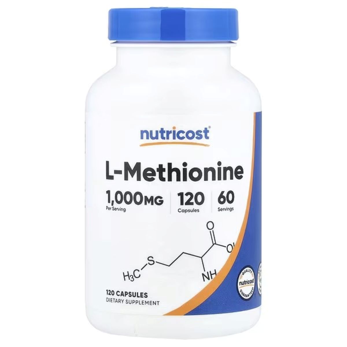 Nutricost L-Methionine Capsules, 500 mg per Capsule, 120 Capsules – Essential Amino Acid Supplement