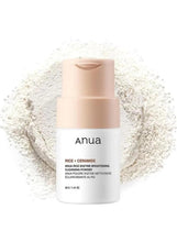 Enzyme brightening cleansing powder bottle with white powder mound behind