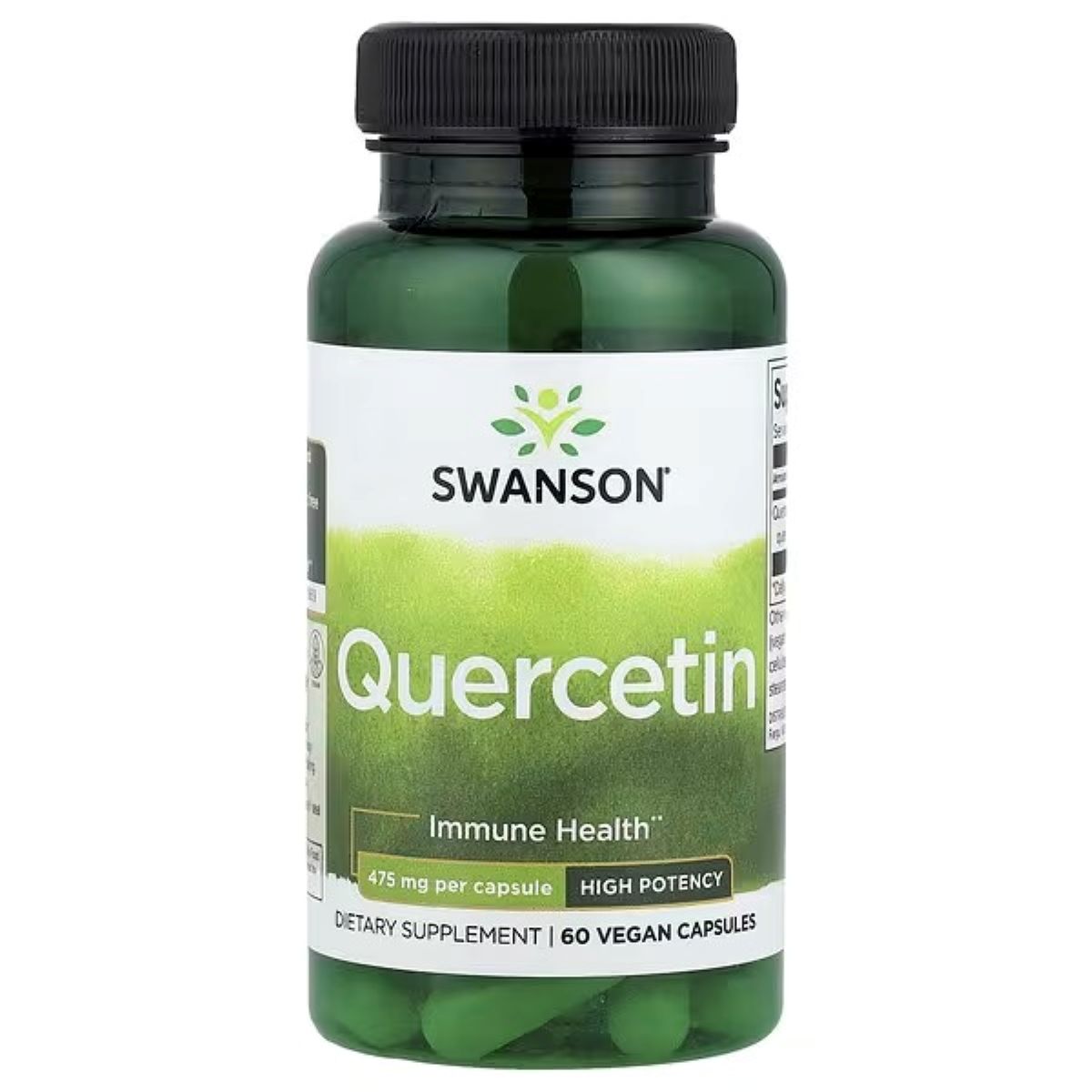 Swanson Vitamins High Potency Quercetin 475 mg – Antioxidant & Immune Support, 60 Vegan Capsules