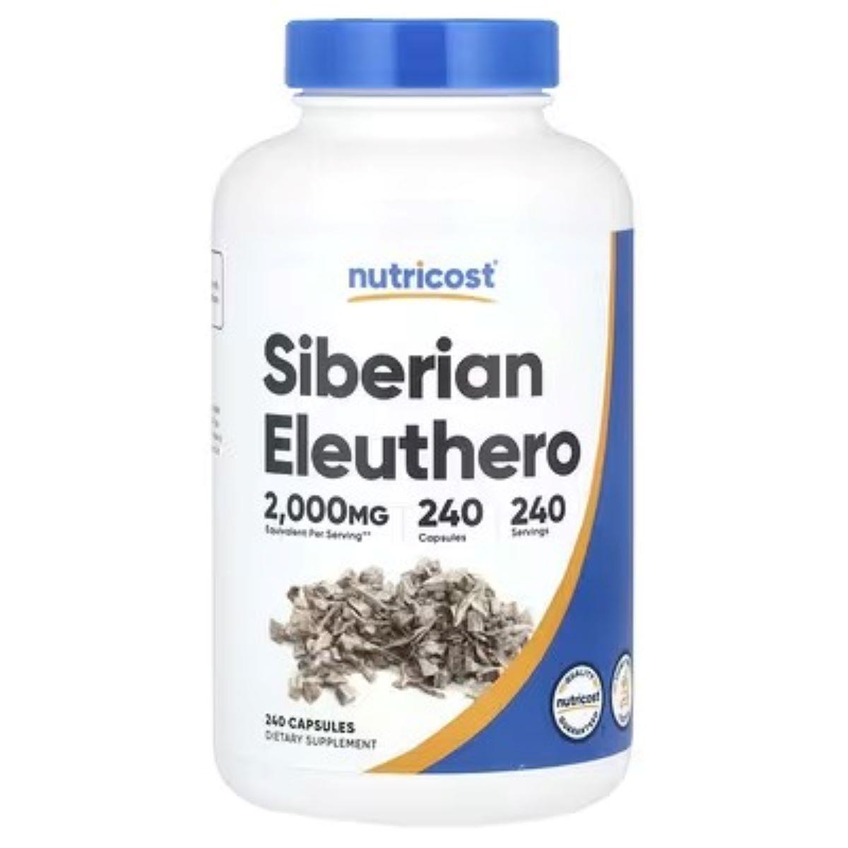 Nutricost Siberian Eleuthero 2,000 mg, 240 Capsules – Herbal Adaptogen Supplement for Energy & Wellness Support