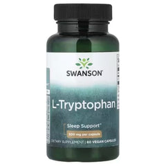 Swanson Vitamins L-Tryptophan 500 mg – 60 Capsules | Essential Amino Acid Supplement
