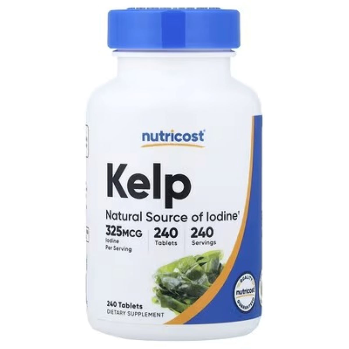 Nutricost Kelp 325 mcg, 240 Tablets – Natural Iodine & Thyroid Support Supplement