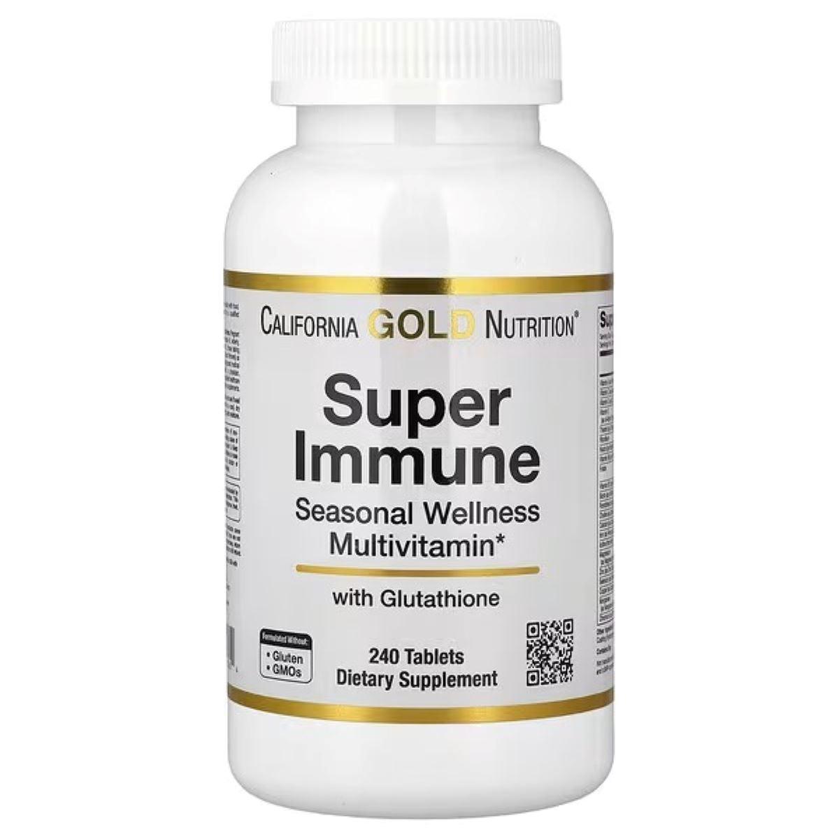 California Gold Nutrition Super Immune Seasonal Wellness Multivitamin – 240 Tablets