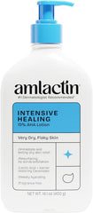 AmLactin Intensive Healing Body Lotion for Dry Skin, 7.9 oz Pump Bottle, 2-in-1 Exfoliator and Moisturizer with Ceramides and 15% Lactic Acid for 24-Hour Relief from Dry Skin (Packaging May Vary)