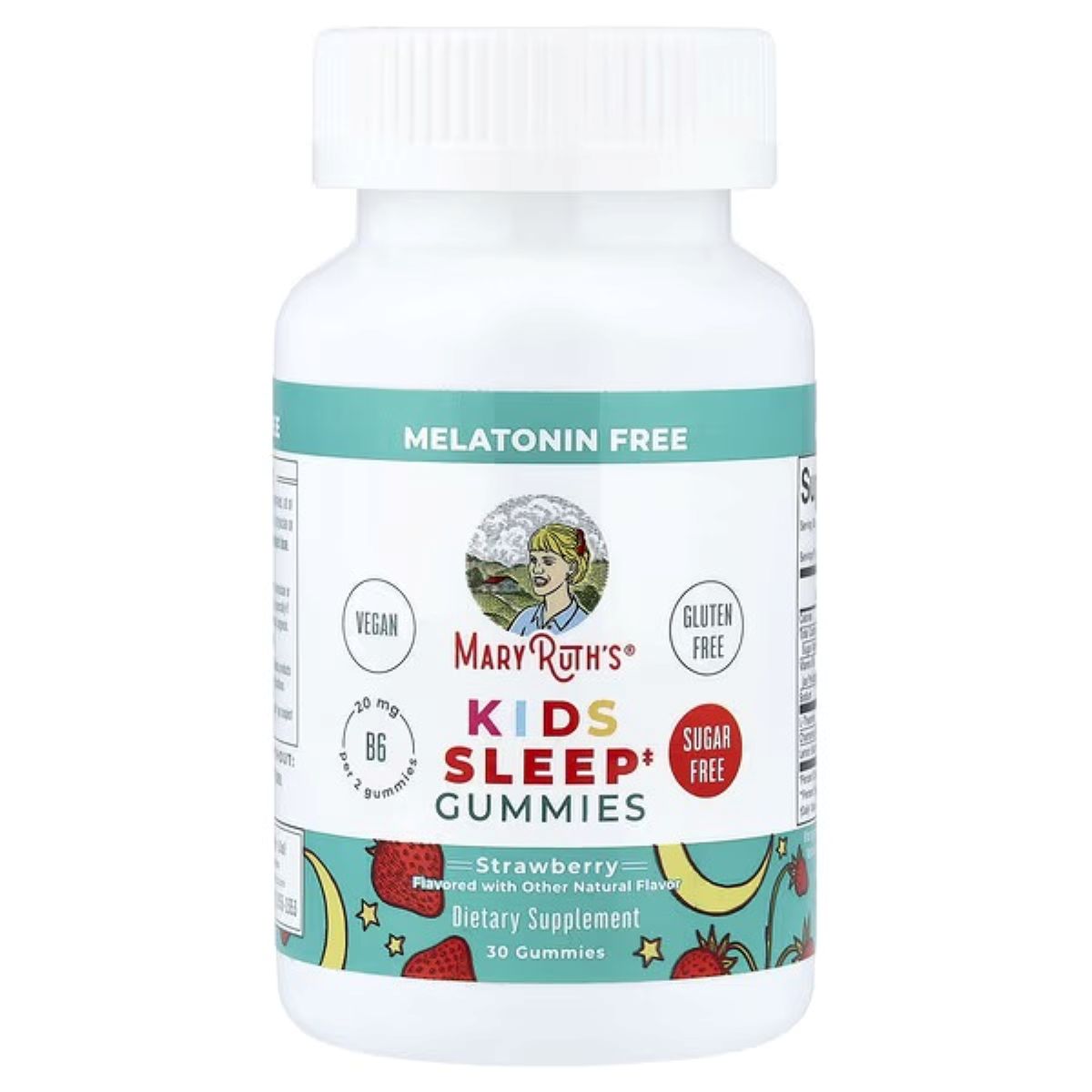 MaryRuth's Kids Sleep Gummies – Melatonin-Free, Strawberry Flavor, Sleep Support Dietary Supplement, 30 Gummies