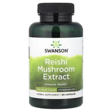 Reishi Mushroom Extract supplement bottle with black cap and front immune health label