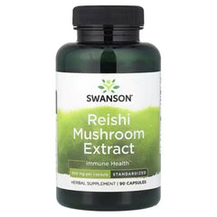 Swanson Vitamins Reishi Mushroom Extract Standardized 500 mg – 90 Capsules