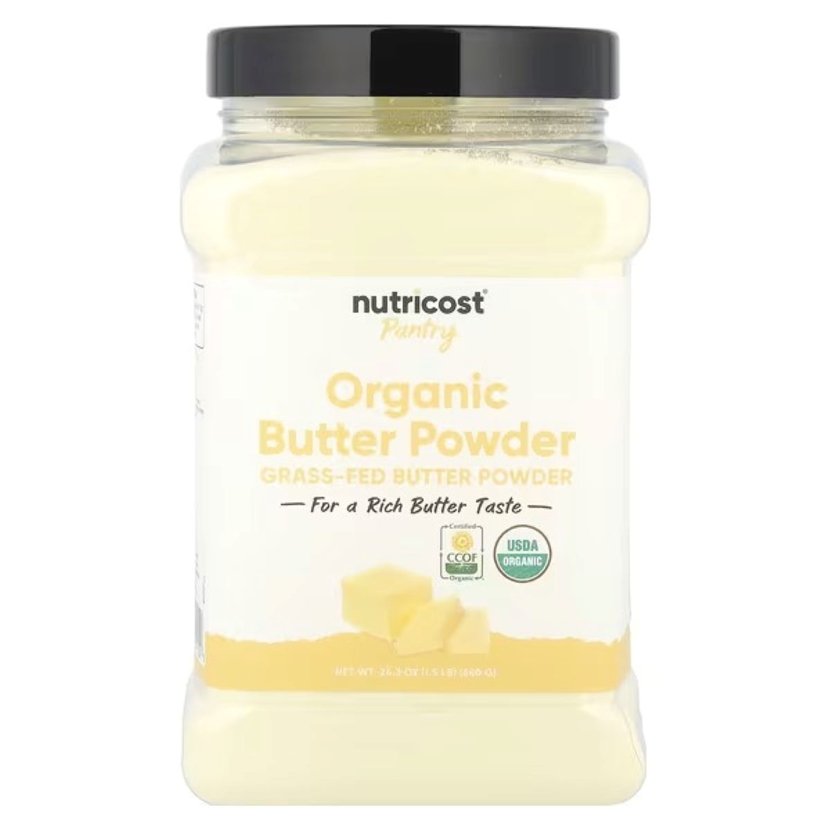 Nutricost Pantry Organic Butter Powder, 24.3 oz (680 g) – Premium Butter Powder for Baking, Cooking, Sauces & Dry Mixes
