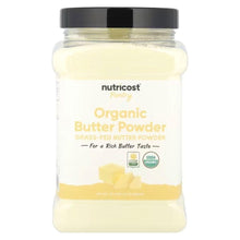 Nutricost Pantry Organic butter powder jar with black lid, front label
