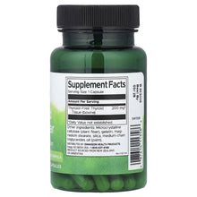 Swanson thyroid glandular supplement bottle with black ribbed cap; green capsule contents
