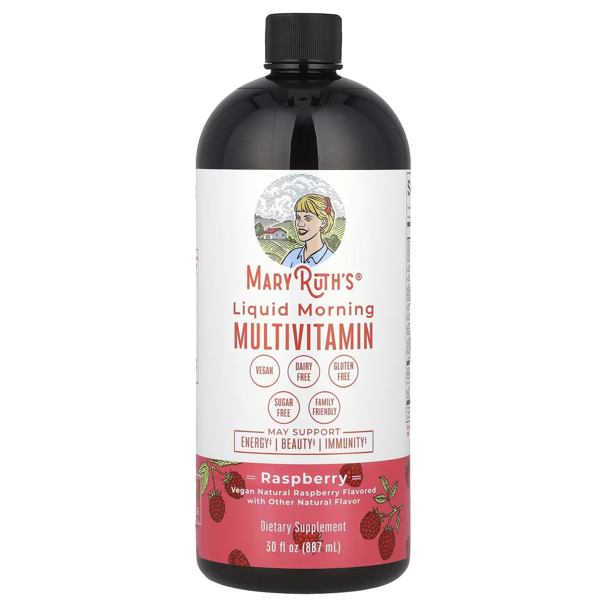 MaryRuth's, Liquid Morning Multivitamin, Raspberry, 15.22 fl oz (450 ml)