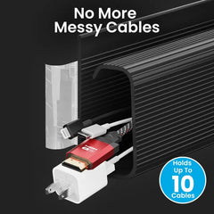 2 Pcs Self-Under Desk Cable Tray PVC Invisible Slot Organizer