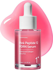 TOSOWOONG Pink Peptide 12 PDRN Serum for Firming & Glass Skin, Skin Glow