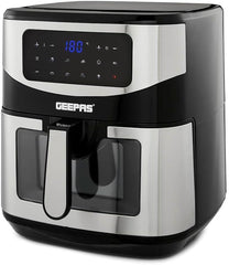 Geepas 9.2L Digital Air Fryer with Vortex – Family-Sized 9-in-1 Convection Air Fryer with LED Touchscreen, 60 Minutes Timer & Non-Stick Basket – Oil Free Toaster Oven | 2 Years Warranty