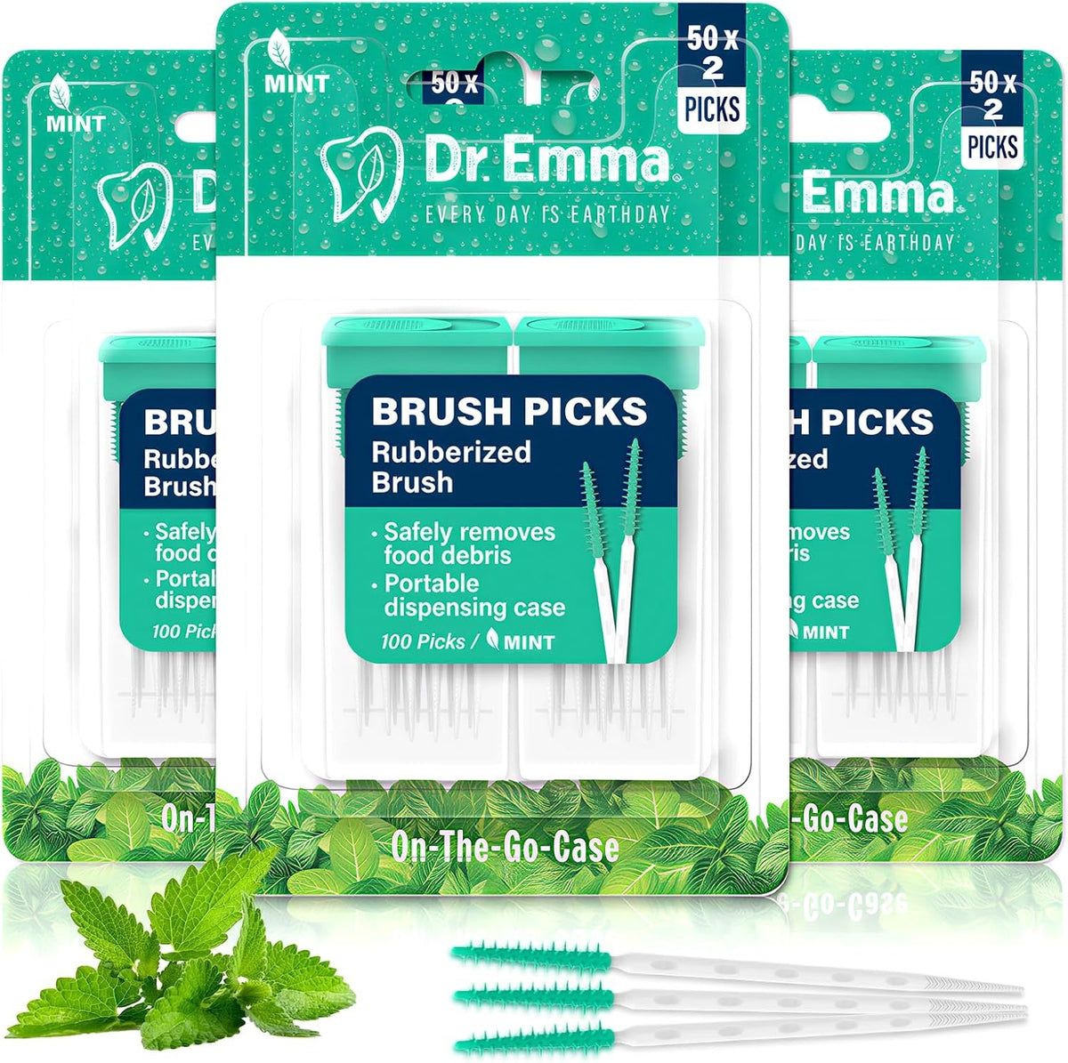 Scettar 300 Silicone Interdental Brushes Green Mint