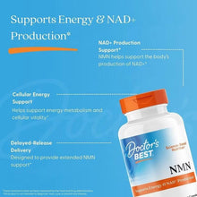 NMN delayed release supplement bottle with orange cap and front label