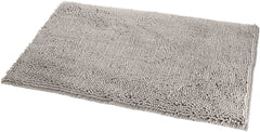 Non-Slip Microfiber Shag Bathroom Rug Mat, 53.3 by 86.3 centimeters, Platinum