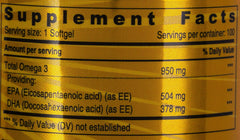 Sunshine Nutrition Ultra Concentrate Omega-3 950Mg EPA & DHA, 100 Softgels | Helps Support Healthy Heart | Gluten Free