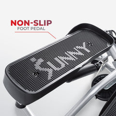 Mini steppers Sunny Health &amp; Fitness para ejercitarse en casa, máquina de ejercicios con bandas de resistencia, equipo cardiovascular de cuerpo completo