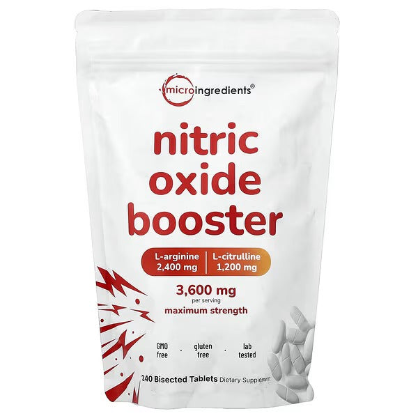 Micro Ingredients, Nitric Oxide Booster, Maximum Strength, 240 Bisected Tablets