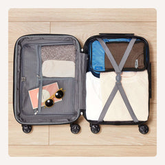 Hardside Spinner Luggage 26 Inch (68cm), Material: ABS, Navy Blue