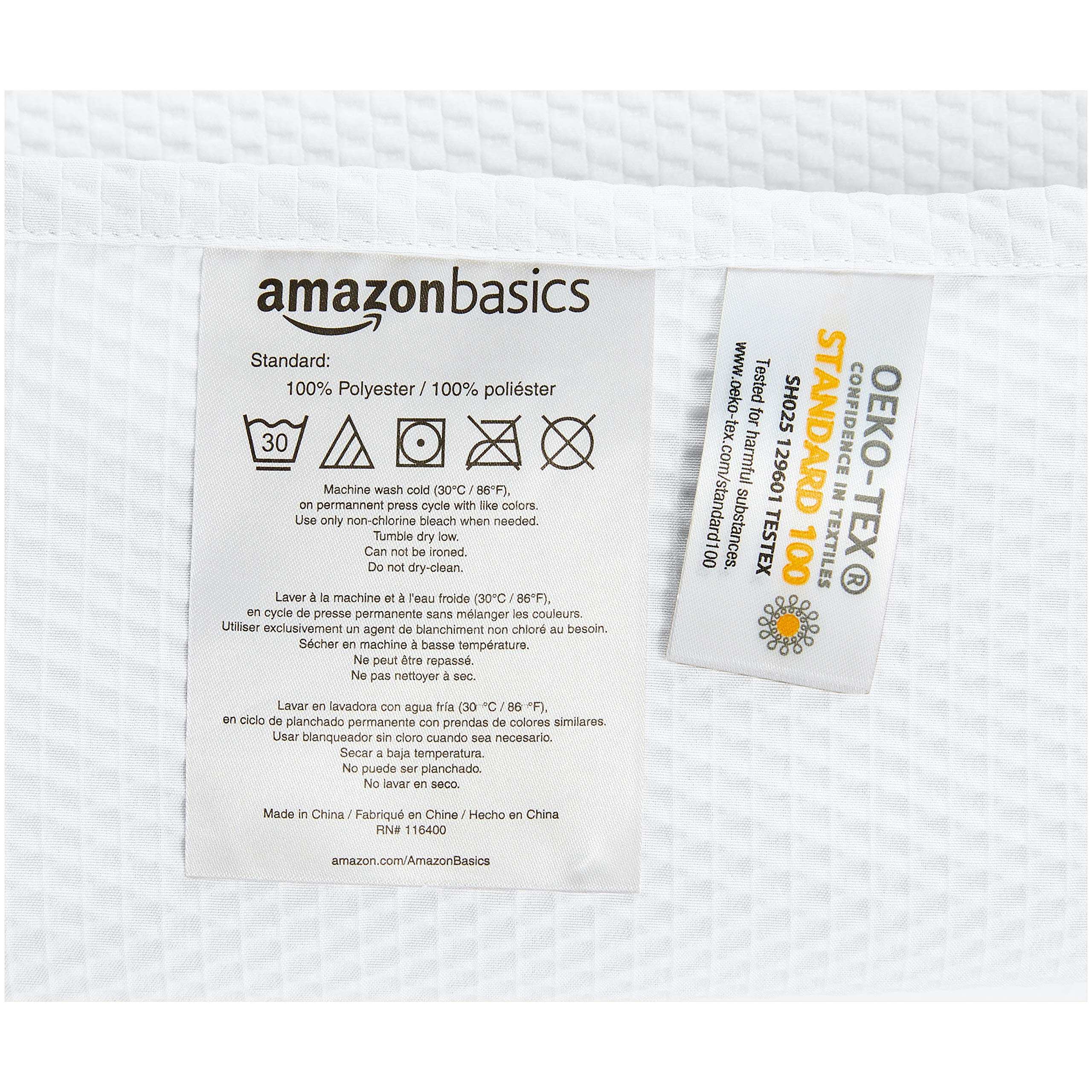 Lightweight Super Soft Easy Care Microfiber Waffle Texture Shower Curtain , 1.83 M x 1.83 M, White