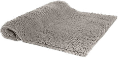 Non-Slip Microfiber Shag Bathroom Rug Mat, 53.3 by 86.3 centimeters, Platinum